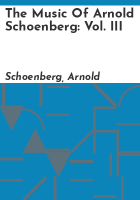 The_music_of_Arnold_Schoenberg